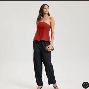 A New Day NWT Red Strapless Halter Top Size XS